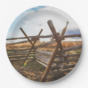 Prato De Papel Cerca de Split Rail em Gettysburg