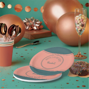 Prato De Papel Cerceta dobro geométrica do círculo do feliz