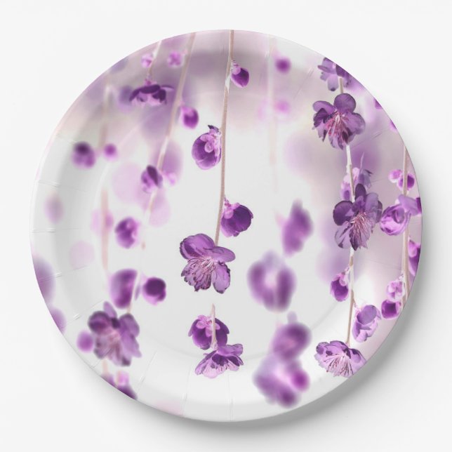 Prato De Papel Cereja floresce (Frente)