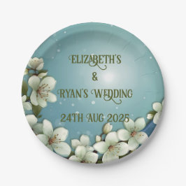 Prato De Papel Cereja Whimsical floresce com Sparkles