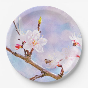 Prato De Papel Cerejeira Japonesa - Sakura em Flor