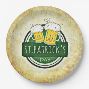 Prato De Papel Cervejas do Dia de São Patrício