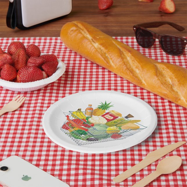 Prato De Papel Cesto de Compro do supermercado (Criador carregado)