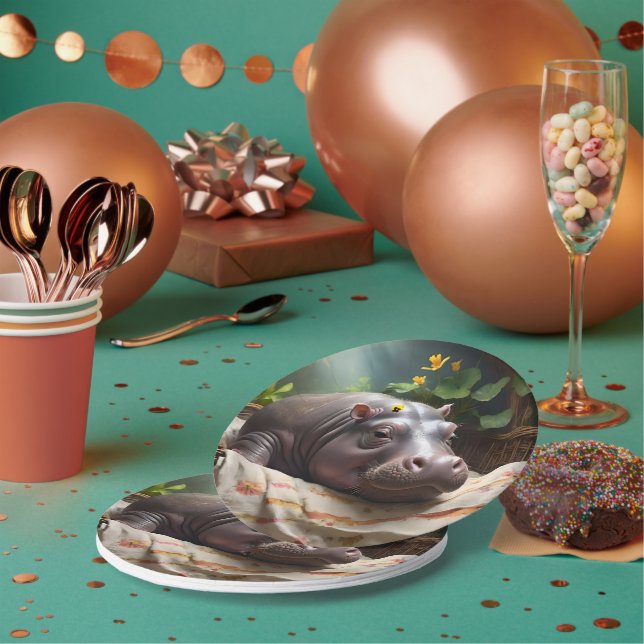 Prato De Papel **"Cesto dos Sonhos: Um Nap Cozinhoso de Bebê Hipp (Múltiplo)