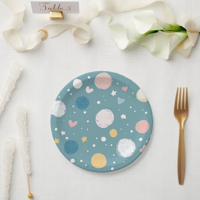 Prato De Papel Céu bonito (Casamento)