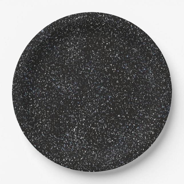 Prato De Papel Céu Estrelado: Arte do Espaço Exterior (Frente)