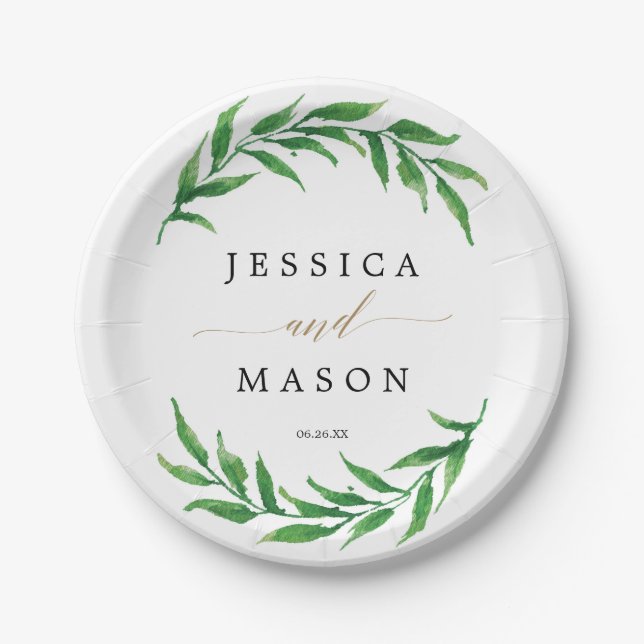 Prato De Papel Chá casal - Casamento - Placa de Papel (Frente)