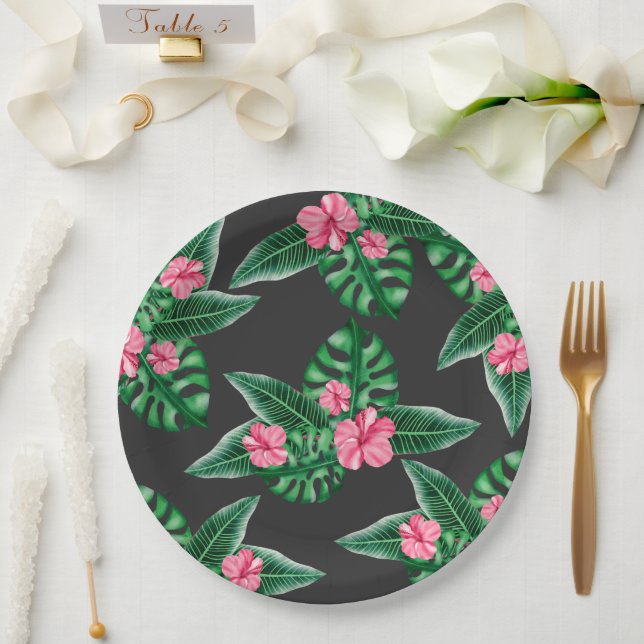 Prato De Papel Chá de Bebê Aloha (Casamento)