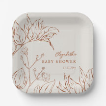 Chá de Bebê Botânico com Linha Elegante