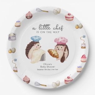 Prato De Papel Chá de Bebê Chefouriço Cute Whimsicalouriço 