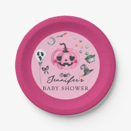 Prato De Papel Chá de Bebê de Halloween