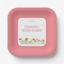 Chá de Bebê de Noiva com Aquarela de Flores Silves