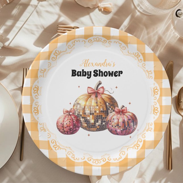 Prato De Papel Chá de Bebê Disco Pumpkin Patch (Criador carregado)