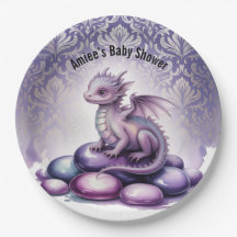 Chá de Bebê do Dragão Mágico Roxo