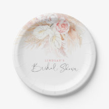 Chá de Bebê Floral Rosa Elegante Botânico