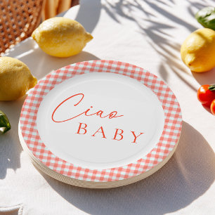 Prato De Papel Chá de Bebê Italiano Ciao Baby