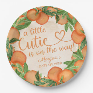 Prato De Papel Chá de Bebê Laranja Little Cutie Sem Gênero