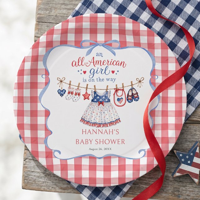 Prato De Papel Chá de Bebê Menina Americana (Criador carregado)