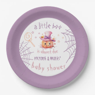 Prato De Papel Chá de Bebê Menina de Halloween Little Boo Quase C