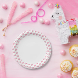 Prato De Papel Chá de Bebê Pés de Bebê Rosa