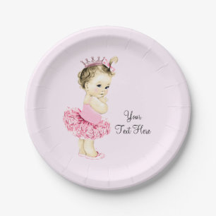 Prato De Papel Chá de Bebê Princesa Tutu
