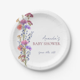 Prato De Papel Chá de fraldas Acrílico de Buquê Delicado Russo