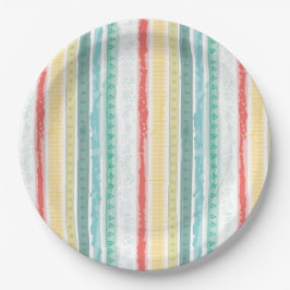 Prato De Papel Chá de fraldas arco-íris