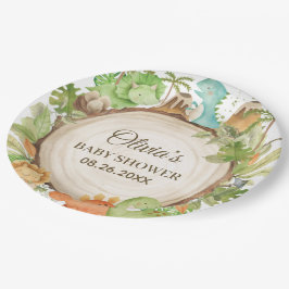 Prato De Papel Chá de fraldas Bonito de Dinossauro Aniversário