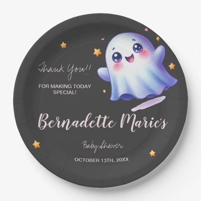 Prato De Papel Chá de fraldas Bonito de Halloween (Frente)