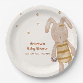 Prato De Papel Chá de fraldas Bonito Minimalista Boho Bunny Toy