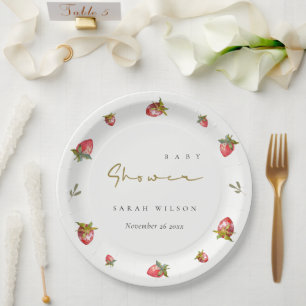 Prato De Papel Chá de fraldas Botânico de Leafia de Morango Verme