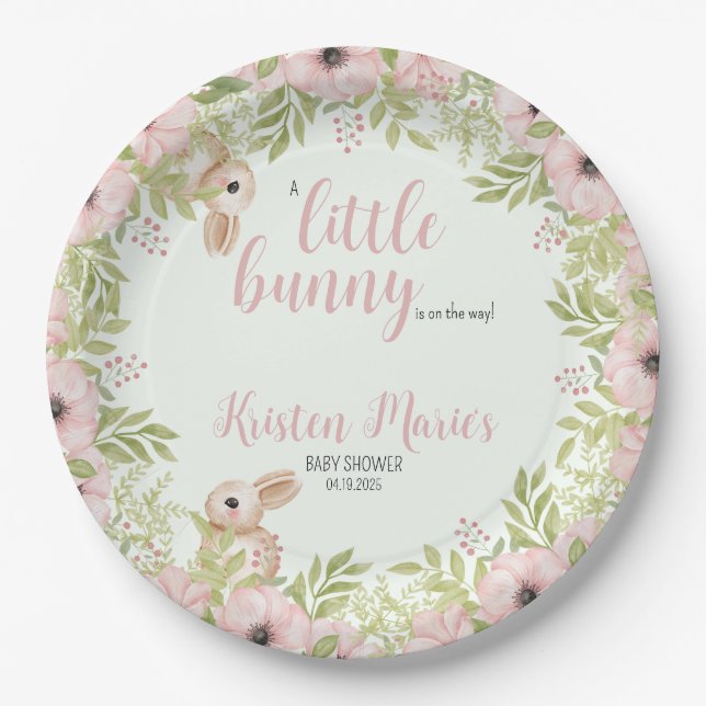 Prato De Papel Chá de fraldas Bunny da Páscoa (Frente)