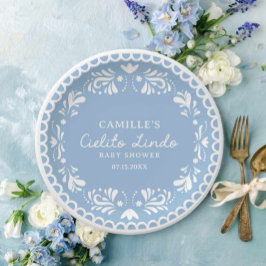 Prato De Papel Chá de fraldas Cielito Lindo Fiesta