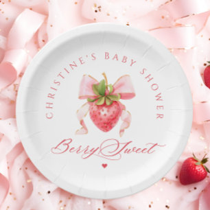 Prato De Papel Chá de fraldas Coquette Strawberry