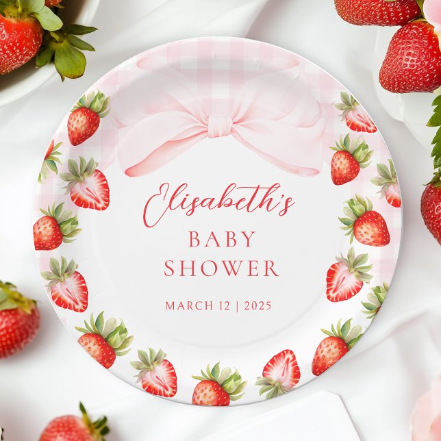Prato De Papel Chá de fraldas Coquette Strawberry (Criador carregado)