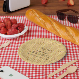 Prato De Papel Chá de fraldas Cute Boho Sexo Neutro, Personalizáv