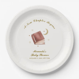 Prato De Papel Chá de fraldas da Lua do Livro Elegante