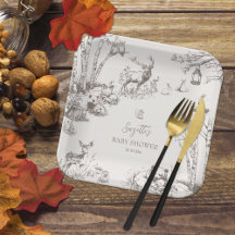 Chá de fraldas De Animais Da Floresta