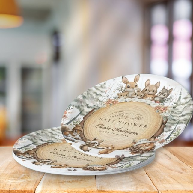 Prato De Papel Chá de fraldas de Animais da Floresta Ocidental (Criador carregado)