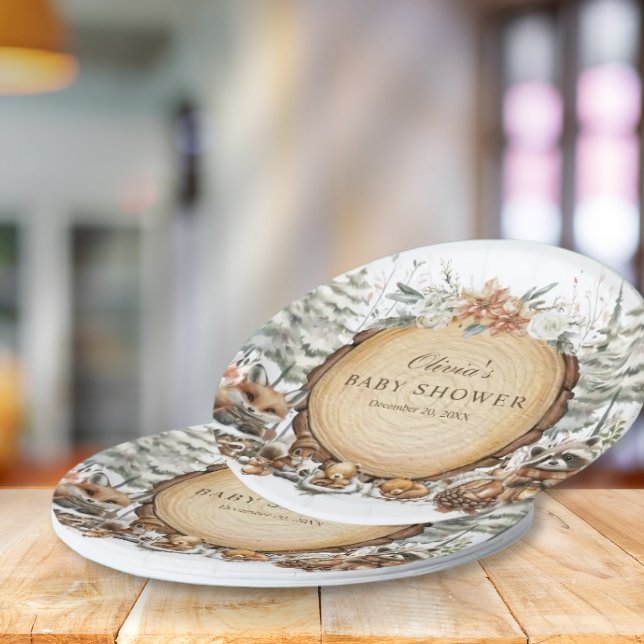 Prato De Papel Chá de fraldas de Animais da Floresta Ocidental (Criador carregado)