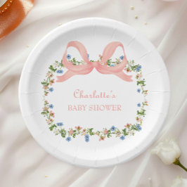 Prato De Papel Chá de fraldas de Arco Rosa Selvagem