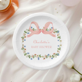 Prato De Papel Chá de fraldas de Arco Rosa Selvagem