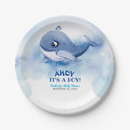 Prato De Papel Chá de fraldas de baleia