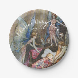 Prato De Papel Chá de fraldas de Bênçãos Bebês, Fada Rosa