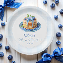 Prato De Papel Chá de fraldas de Blueberry Pancake Baby Brunch