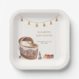Prato De Papel Chá de fraldas de Brinquedo Cute Boho Bassinet Neu