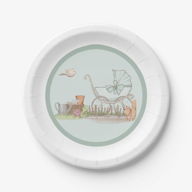 Prato De Papel Chá de fraldas de Buggy Verde (Frente)