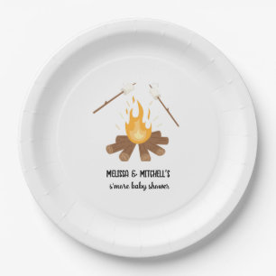 Prato De Papel Chá de fraldas de casais para foguetes de chá de f