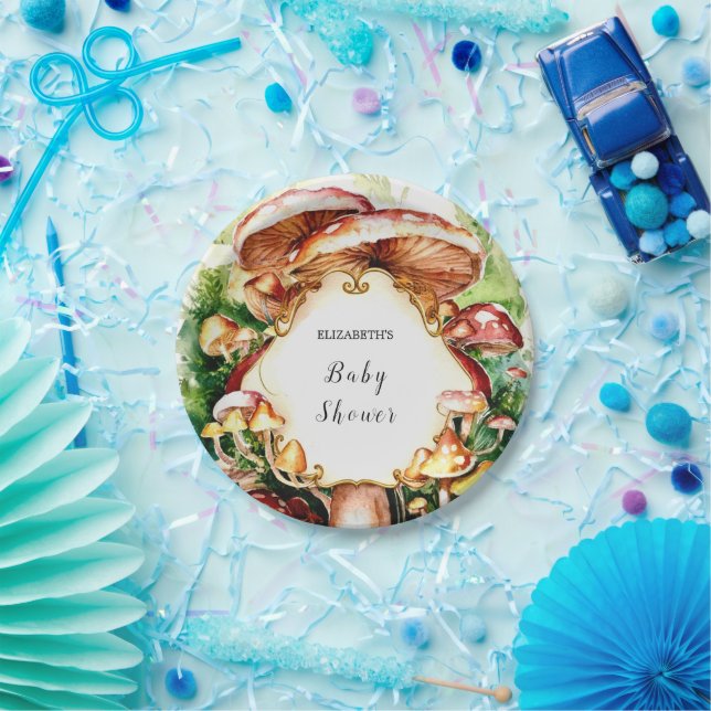 Prato De Papel Chá de fraldas de Cogumelo de Madeira (Festa)