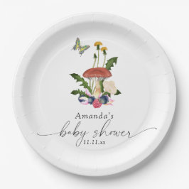 Prato De Papel Chá de fraldas de cogumelos